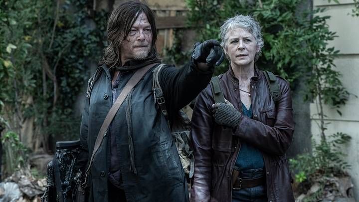 Norman Reedus as Daryl Dixon, Melissa McBride as Carol Peletier - The Walking Dead: Daryl Dixon season 3
