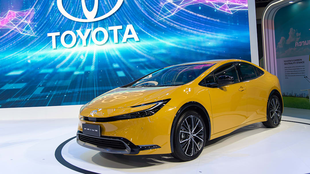 A Toyota Prius car seen during the event...