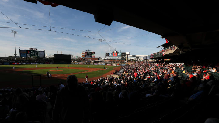 Over 10,000 spectators filled Slugger Field to watch the Louisville Bats play