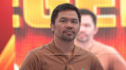 Manny Pacquiao, a Filipino boxer seen during a press conference on July 21, 2023.