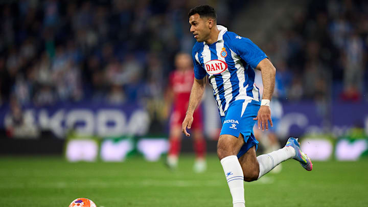 Walid Cheddira im Trikot von Espanyol Barcelona Walid Cheddira im Trikot von Espanyol Barcelona