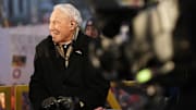 Lee Corso talks on the set of ESPN College GameDay prior to the College Football Playoff first round game.