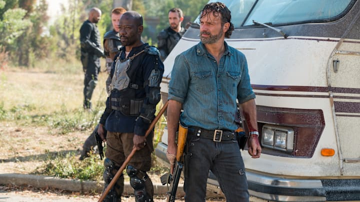 Lennie James as Morgan Jones and Andrew Lincoln as Rick Grimes  in The Walking Dead season 7