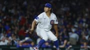 Aug 1, 2024; Chicago, Illinois, USA; Chicago Cubs starting pitcher Shota Imanaga (18) delivers a pitch against the St. Louis Cardinals during the seventh inning at Wrigley Field. Mandatory Credit: Kamil Krzaczynski-USA TODAY Sports