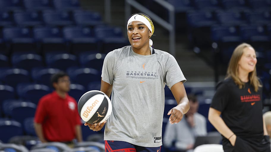 Washington Mystics forward Aaliyah Edwards was traded to the Connecticut Sun ahead of Thursday's WNBA trade deadline. | Kamil Krzaczynski-Imagn Images