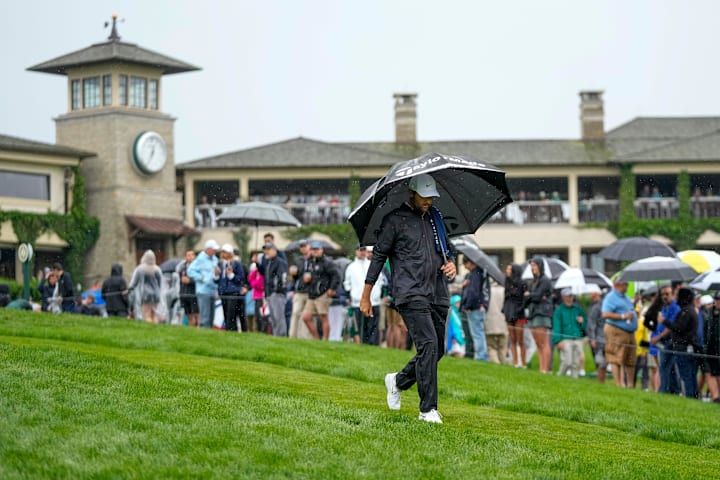 Scottie Scheffler walks off the 10th tee at the Memorial Tournament at Muirfield Village Golf Club in Dublin, Ohio. 