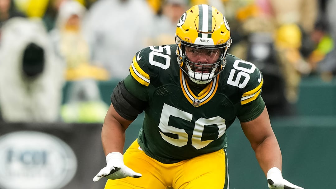 Green Bay Packers offensive tackle Zach Tom