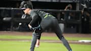May 9, 2025; Tampa, Florida, USA; Tampa Bay Rays relief pitcher Eric Orze (17) prepares to throw a pitch against the Milwaukee Brewers during the ninth inning at George M. Steinbrenner Field. Mandatory Credit: Dave Nelson-Imagn Images