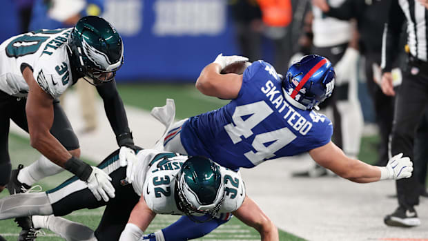 New York Giants running back Cam Skattebo 