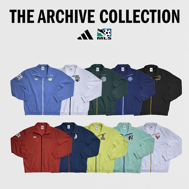 Ten adidas MLS jackets.