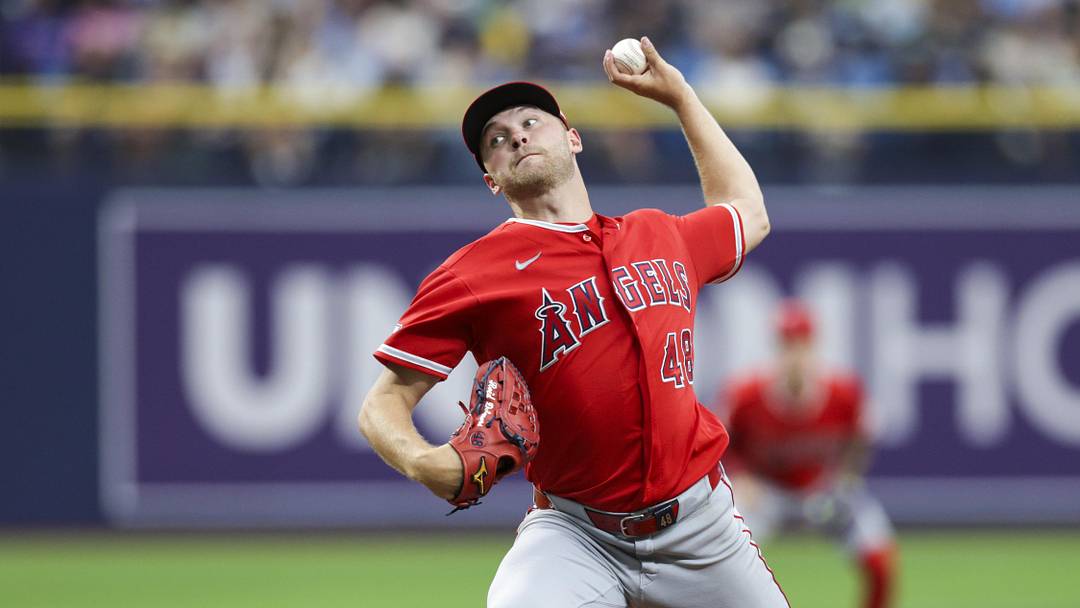 Los Angeles Angels starting pitcher Reid Detmers.