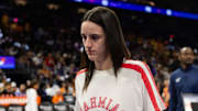 Indiana Fever injured guard Caitlin Clark was in attendance against the Phoenix Mercury during a WNBA game.
