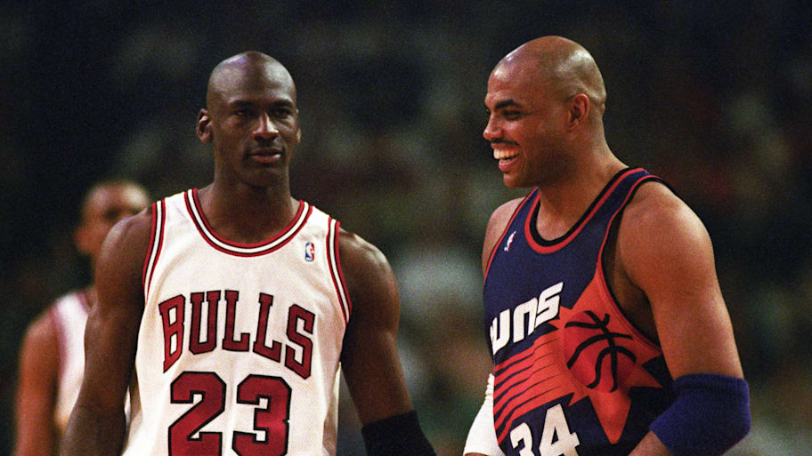 Michael Jordan and Charles Barkley during the 1993 NBA Finals in Chicago. | Rob Schumacher/The Republic / USA TODAY NETWORK