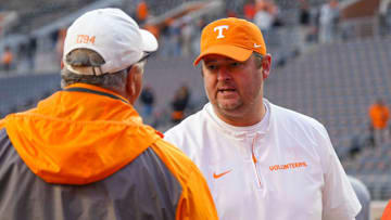 Tennessee head coach Josh Heupel during a NCAA football game between Tennessee and UTEP in Neyland Stadium on Saturday, November 23, 2024.
