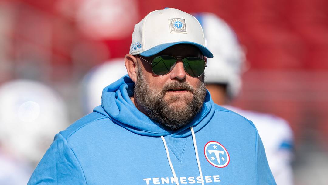 August 13, 2026; Santa Clara, California, USA; Tennessee Titans offensive coordinator Brian Daboll before the game against the San Francisco 49ers at Levi's Stadium. Mandatory Credit: Kyle Terada-Imagn Images