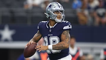 Dallas Cowboys quarterback Trey Lance (19)