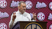 Mississippi State Bulldogs head coach Chris Jans talks with the media during SEC Media Days at Grand Bohemian Hotel.