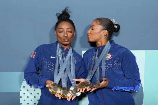 Simone Biles, Jordan Chiles, USA gymnastics, Paris Olympics