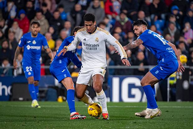 Real Madrid midfielder Jude Bellingham against Getafe last season