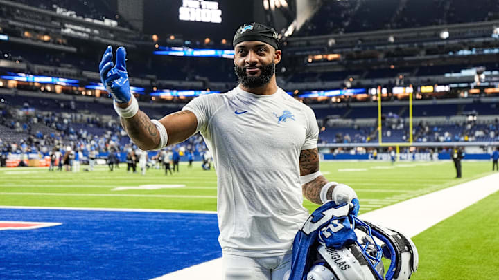 Detroit Lions cornerback Carlton Davis III (23). Detroit Lions cornerback Carlton Davis III (23).