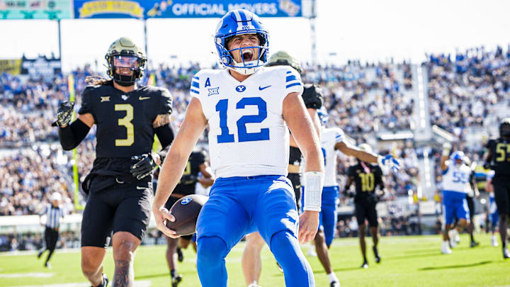 BYU quarterback Jake Retzlaff against UCF BYU quarterback Jake Retzlaff against UCF
