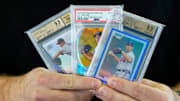 J.J. Hoover, former Cincinnati Reds pitcher, holds cards.