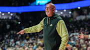 Jan 21, 2025; Winston-Salem, North Carolina, USA; Wake Forest Demon Deacons head coach Steve Forbes during the first half against the North Carolina Tar Heels at Lawrence Joel Veterans Memorial Coliseum. Mandatory Credit: Jim Dedmon-Imagn Images