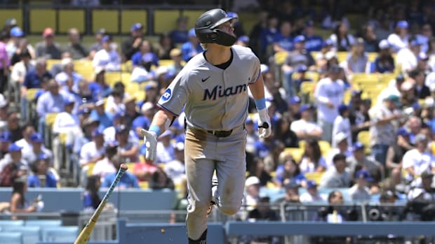 Miami Marlins right fielder Kyle Stowers