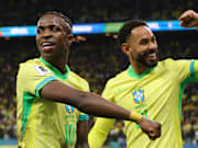 Vinicius Jr et Matheus Cunha avec le Brésil