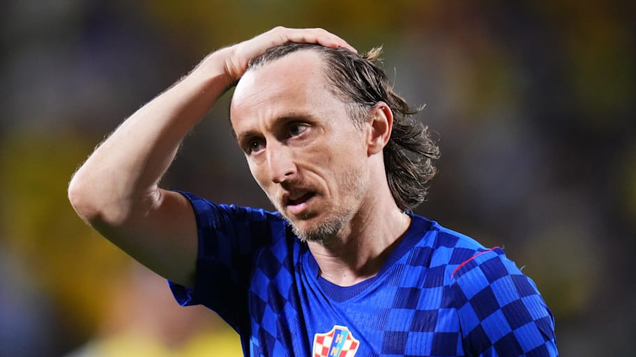 Luka Modrić in action for Croatia.