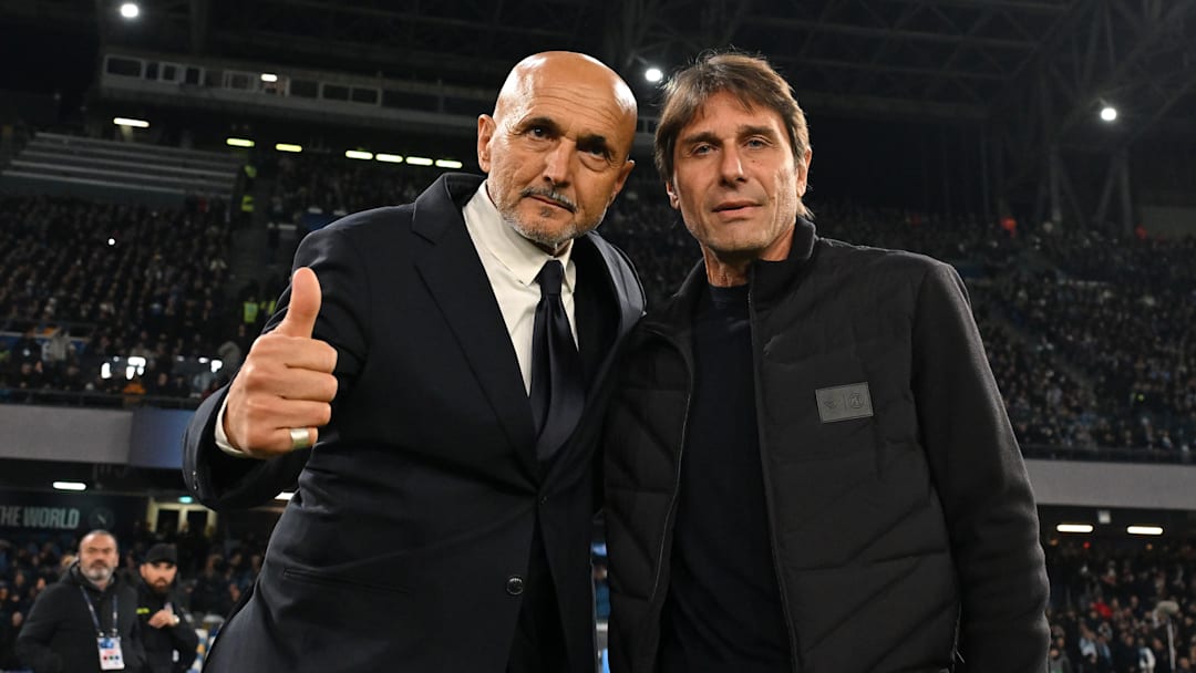 Juventus manager Luciano Spalletti, left, will tackle defending Serie A champions Napoli, coached by former Juve boss Antonio Conte this month