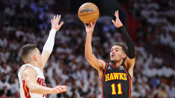 Trae Young anotó 24 puntos en el juego del viernes de la serie entre los Hawks y el Heat