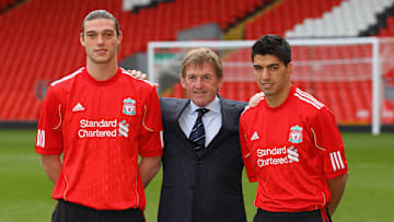 Liverpool Press Conference to announce new signings Andy Carroll and Luis Suarez