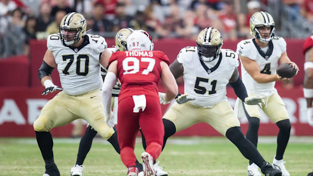 The Saints offensive and defensive line need to be rock solid for success in 2024.