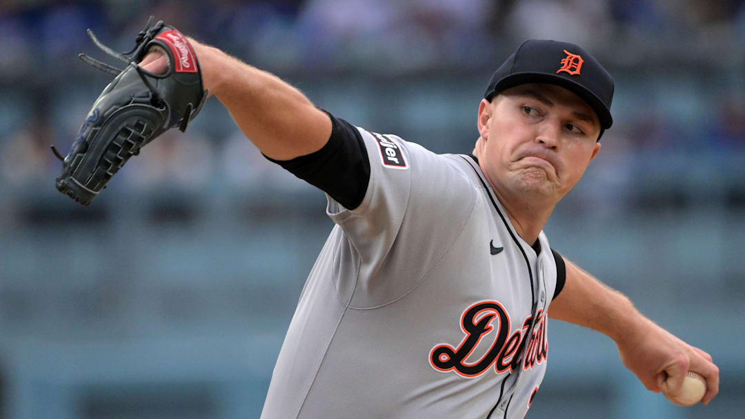 Mar 27, 2025; Los Angeles, California, USA; Detroit Tigers pitcher Tarik Skubal (29) throws a pitch against the Los Angeles Dodgers in the first inning at Dodger Stadium. Mandatory Credit: Jayne Kamin-Oncea-Imagn Images Mar 27, 2025; Los Angeles, California, USA; Detroit Tigers pitcher Tarik Skubal (29) throws a pitch against the Los Angeles Dodgers in the first inning at Dodger Stadium. Mandatory Credit: Jayne Kamin-Oncea-Imagn Images