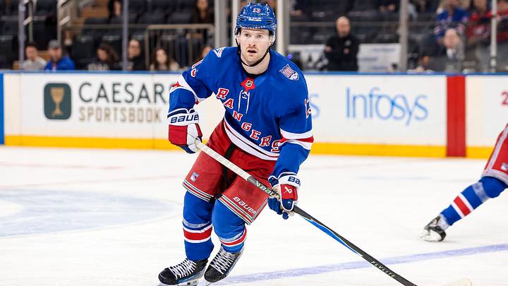 Apr 5, 2026; New York, New York, USA; New York Rangers left wing Alexis Lafreniere (13) skates against the Washington Capitals during the second period at Madison Square Garden. Mandatory Credit: Danny Wild-Imagn Images Apr 5, 2026; New York, New York, USA; New York Rangers left wing Alexis Lafreniere (13) skates against the Washington Capitals during the second period at Madison Square Garden. Mandatory Credit: Danny Wild-Imagn Images