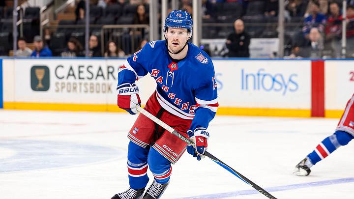 Apr 5, 2026; New York, New York, USA; New York Rangers left wing Alexis Lafreniere (13) skates against the Washington Capitals during the second period at Madison Square Garden. Mandatory Credit: Danny Wild-Imagn Images Apr 5, 2026; New York, New York, USA; New York Rangers left wing Alexis Lafreniere (13) skates against the Washington Capitals during the second period at Madison Square Garden. Mandatory Credit: Danny Wild-Imagn Images