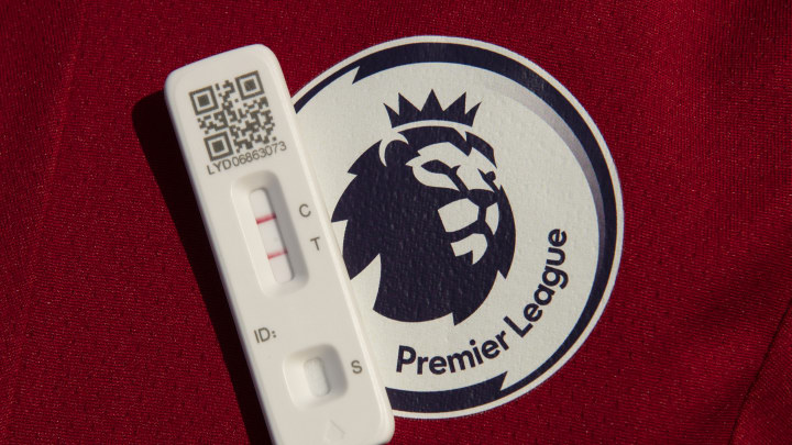 A Positive Covid-19 Test with the Premier League Logo