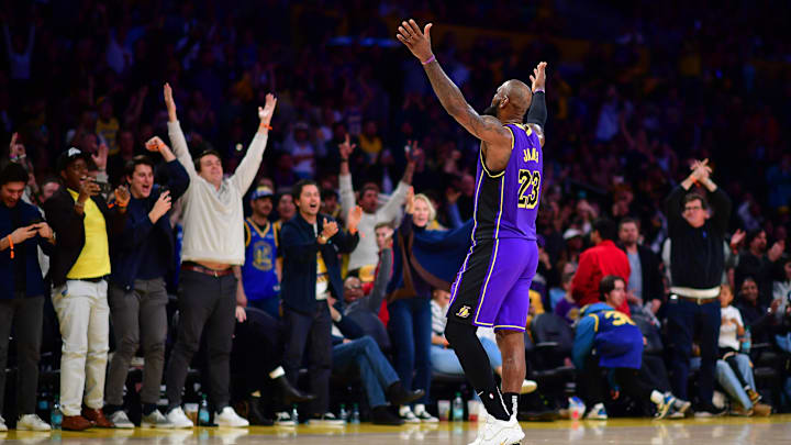 Los Angeles Lakers star LeBron James hit another memorable milestone on Thursday night against the Golden State Warriors.