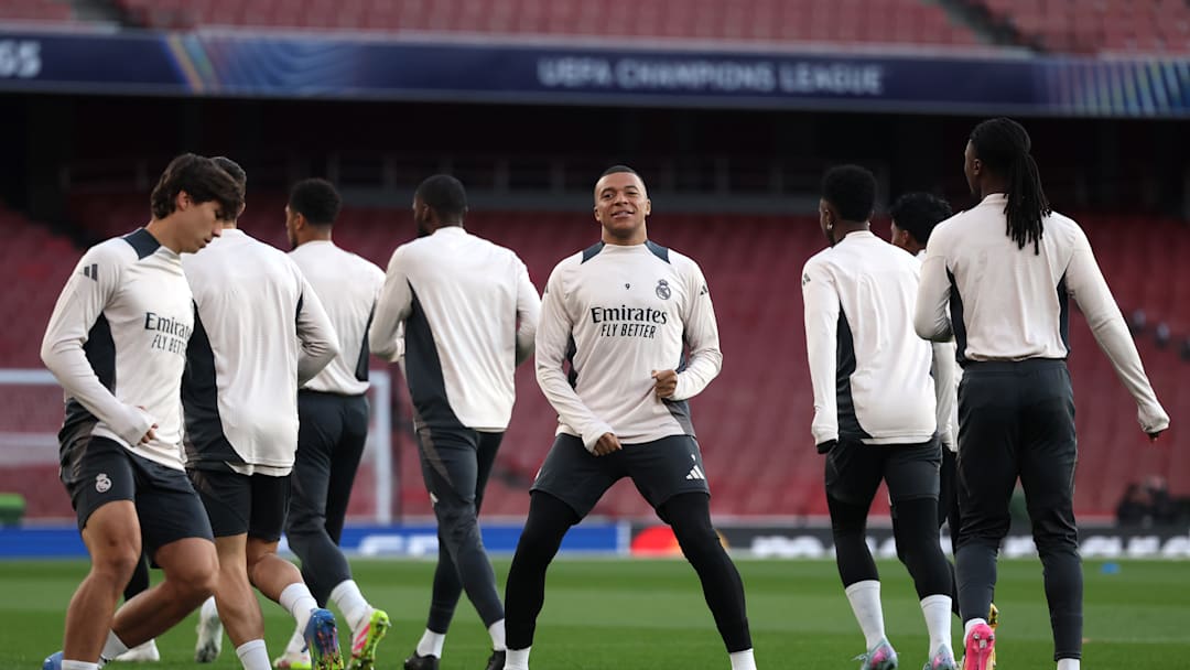 Real Madrid C.F. Training Session And Press Conference - UEFA Champions League 2024/25 Quarter Final