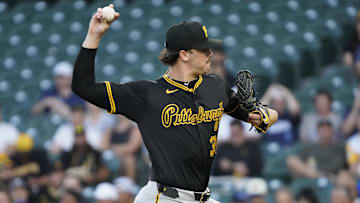 Sep 3, 2024; Chicago, Illinois, USA; Pittsburgh Pirates pitcher Paul Skenes (30) throws the ball against the Chicago Cubs during the first inning at Wrigley Field. Mandatory Credit: David Banks-Imagn Images