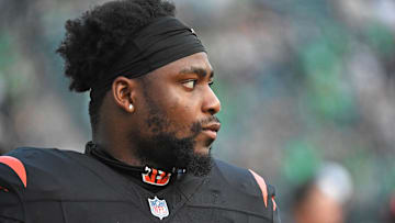 Aug 7, 2025; Philadelphia, Pennsylvania, USA; Cincinnati Bengals defensive end Joseph Ossai (58) against the Philadelphia Eagles at Lincoln Financial Field. Mandatory Credit: Eric Hartline-Imagn Images