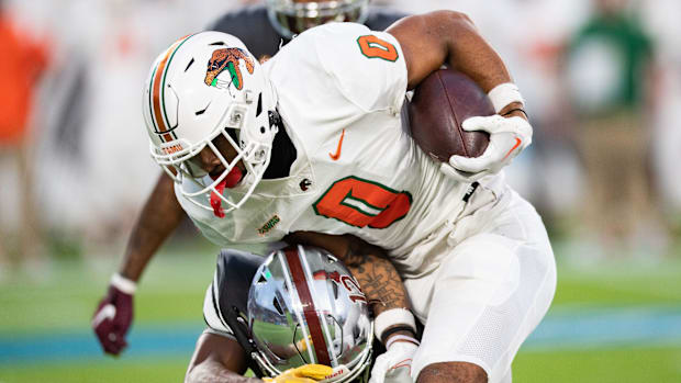 Florida A&M Rattlers tight end Jeremiah Pruitte (0)