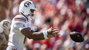 Oct 12, 2024; Tuscaloosa, Alabama, USA; South Carolina Gamecocks quarterback LaNorris Sellers (16). Mandatory Credit: Will McLelland-Imagn Images