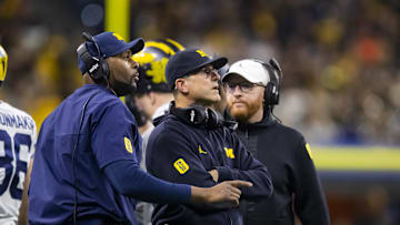 Jim Harbaugh issued his first comments on Sherrone Moore after the firing and arrest of the now-former Michigan coach.