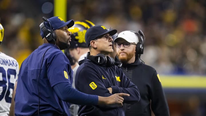 Jim Harbaugh issued his first comments on Sherrone Moore after the firing and arrest of the now-former Michigan coach. Jim Harbaugh issued his first comments on Sherrone Moore after the firing and arrest of the now-former Michigan coach.