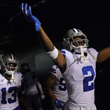 Oct 16, 2022; Philadelphia, Pennsylvania, USA; Dallas Cowboys cornerback Jourdan Lewis (2) in the tunnel against the Philadelphia Eagles at Lincoln Financial Field. 