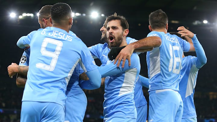 Man City celebrate Man City celebrate