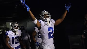 Oct 16, 2022; Philadelphia, Pennsylvania, USA; Dallas Cowboys cornerback Jourdan Lewis (2) in the tunnel against the Philadelphia Eagles at Lincoln Financial Field. Mandatory Credit: Eric Hartline-Imagn Images