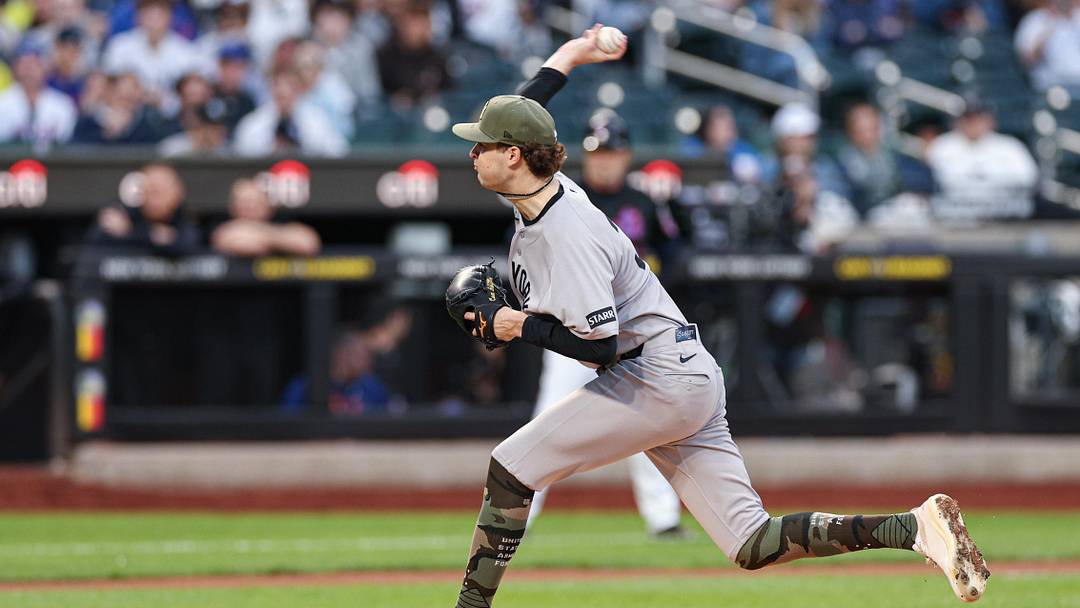 May 15, 2026; New York City, New York, USA; New York Yankees pitcher Cam Schlittler (31) delivers a pitch during the first inning against the New York Mets at Citi Field. Mandatory Credit: Vincent Carchietta-Imagn Images May 15, 2026; New York City, New York, USA; New York Yankees pitcher Cam Schlittler (31) delivers a pitch during the first inning against the New York Mets at Citi Field. Mandatory Credit: Vincent Carchietta-Imagn Images